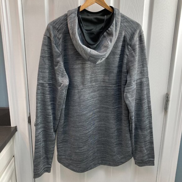 Nike Gray Large Black Swoosh Dri Fit Athletic Men's Cowl Hoodie Size Small - Picture 2 of 5